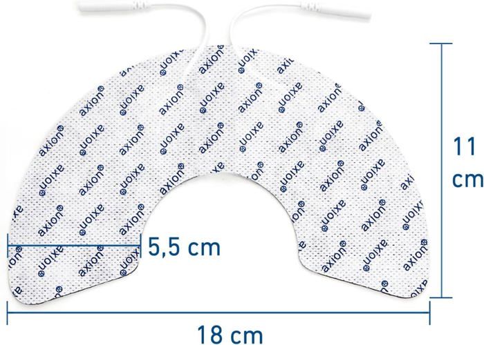 Axion – 2 électrodes pour les ÉPAULES - compatible avec les électrostimulateurs utilisant une connexion filaire de 2 mm