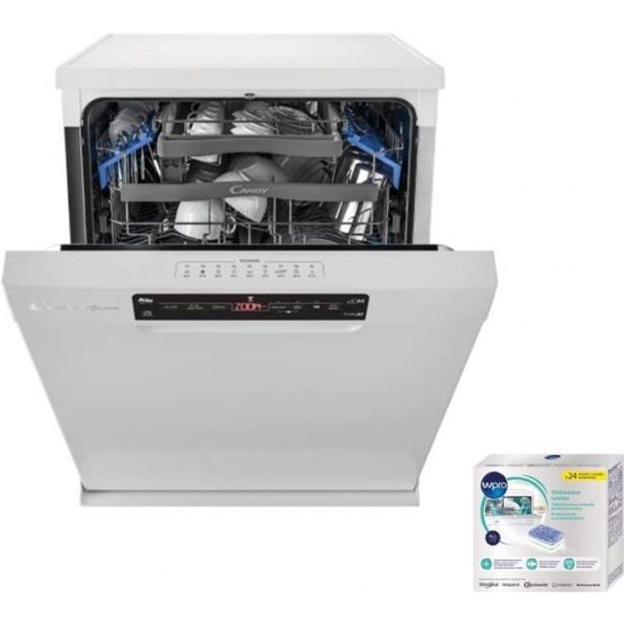 CANDY Lave-vaisselle posable Blanc 43dB Classe 15 couverts 60 cm Départ différé