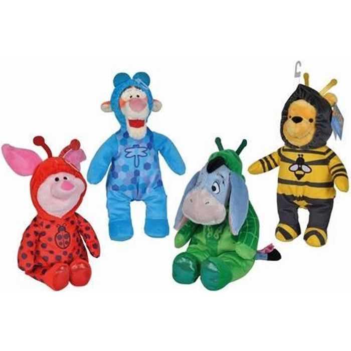 Personnage en peluche Disney Winnie l ourson Grenouillères Insectes 25 cm Modèle aléatoire Multicolore