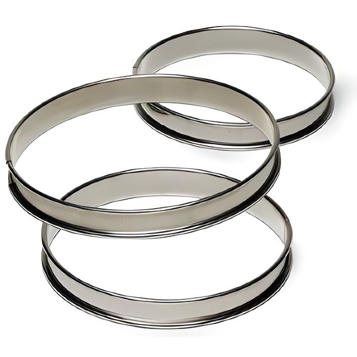 CERCLE A TARTE HAUTEUR 2,7 CM INOX DIAMETRE 30 CM - USTENSILE A PATISSERIE - GOBEL