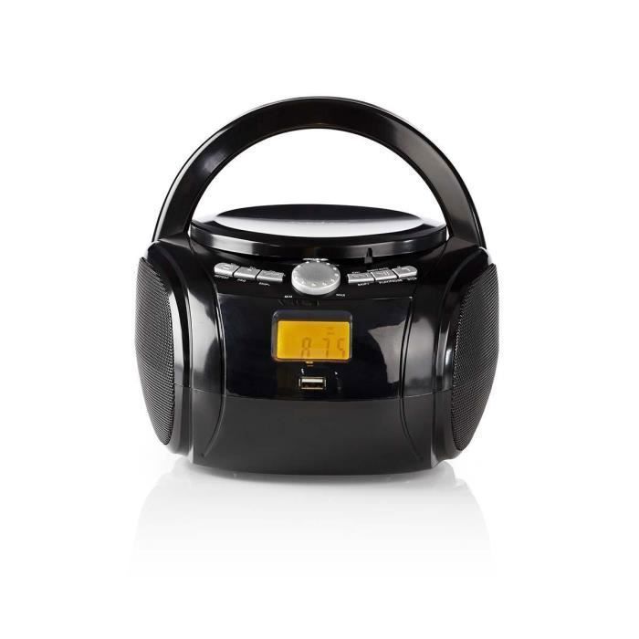 boombox | 9 w | bluetoothâ® | lecteur de cd - radio fm - usb - aux | noir