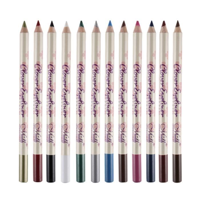 12 Pcs Eyeshadow Pencil Glitter Perle Light Eyeliner Pen pour le grand maquillage des PALETTE DE MAQUILLAGE - BOITE DE MAQUILLAGE