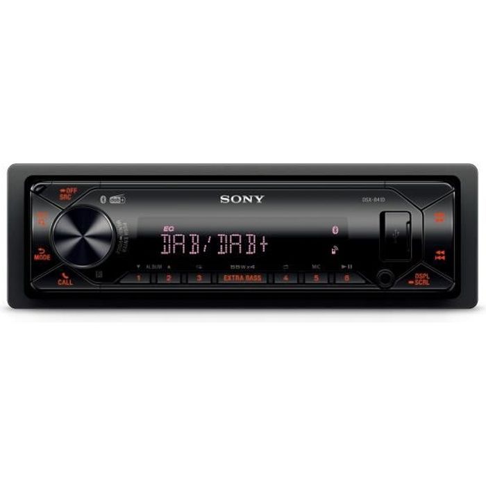 Sony - Autoradio DAB+ DSXB41KIT - Bluetooth - USB + Antenne et Microphone
