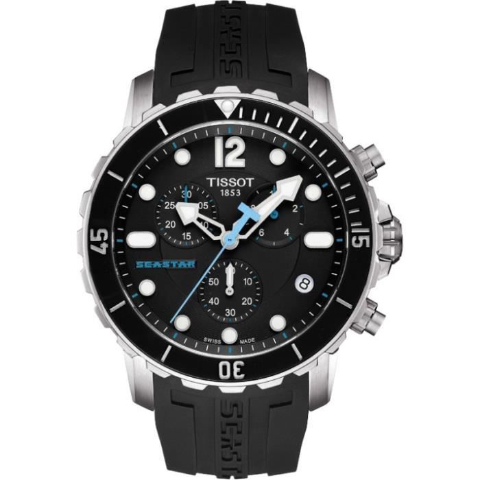 Montre Homme Tissot Seastar 1000 T0664171705700 Bracelet noir en gomme