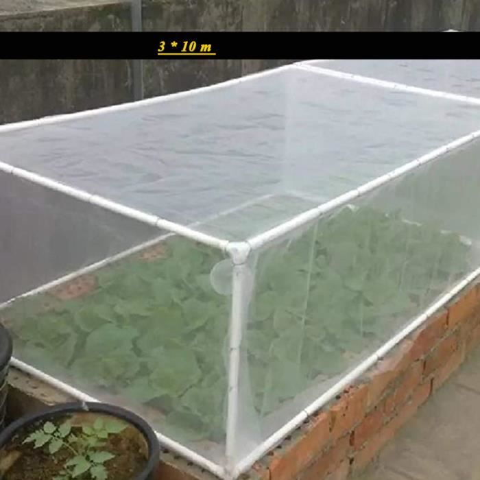 Filet de protection anti-insectes en maille fine pour jardin, serre, plantes, fruits, fleurs, cultures- 3 * 10m