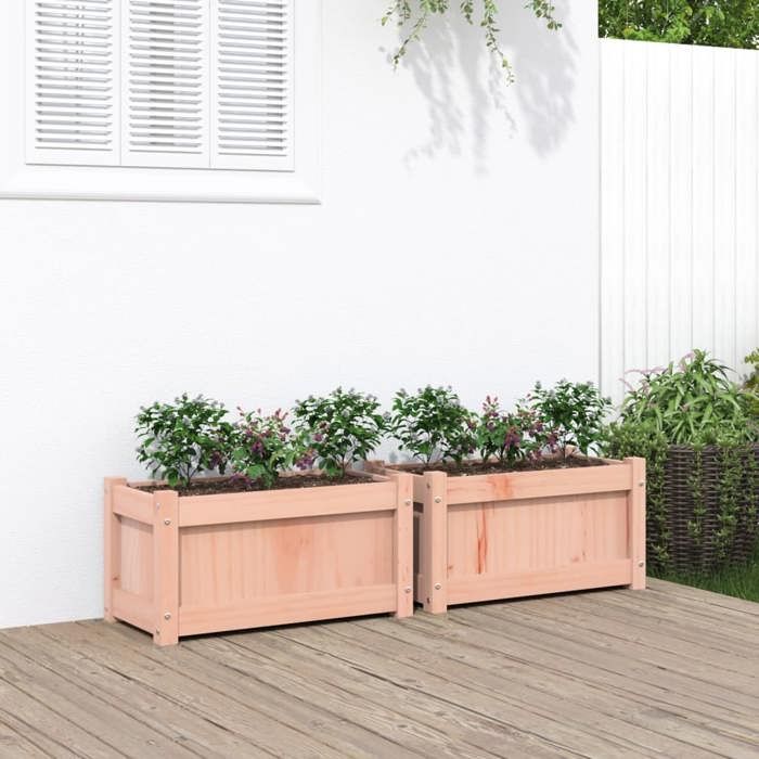 vidaXL Jardinières 2 pcs bois massif douglas 837446