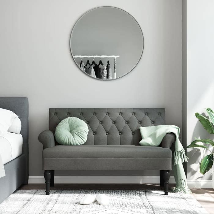 vidaXL Banc avec Dossier Canapé avec Accoudoir Banquette avec Pieds en Bois Siège de Salon Salle de Séjour Moderne Gris 372121