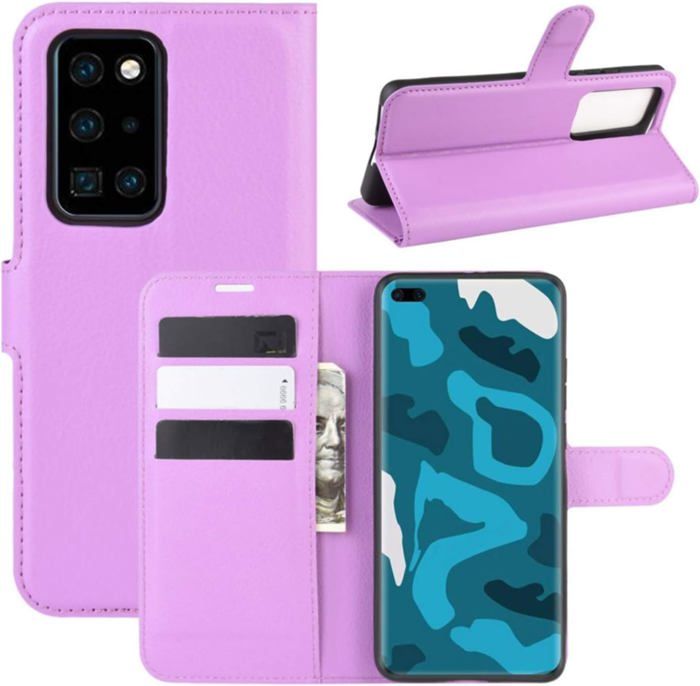 Xinyunew Cover A Libro In PU Premium Per Huawei P40 Pro – Custodia Portafoglio Con Slot E Funzione Stand – Blu