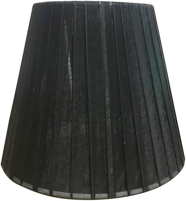 Abat-jour Design Rayé Brillibrum - Ovale Conique E27/E14 - Noir/Crème - Max 40W - Style Scandinave