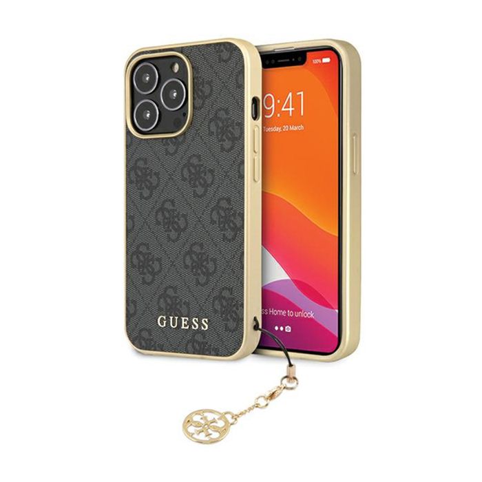 Guess 4G Charms Collection Coque pour iPhone 14 Pro
