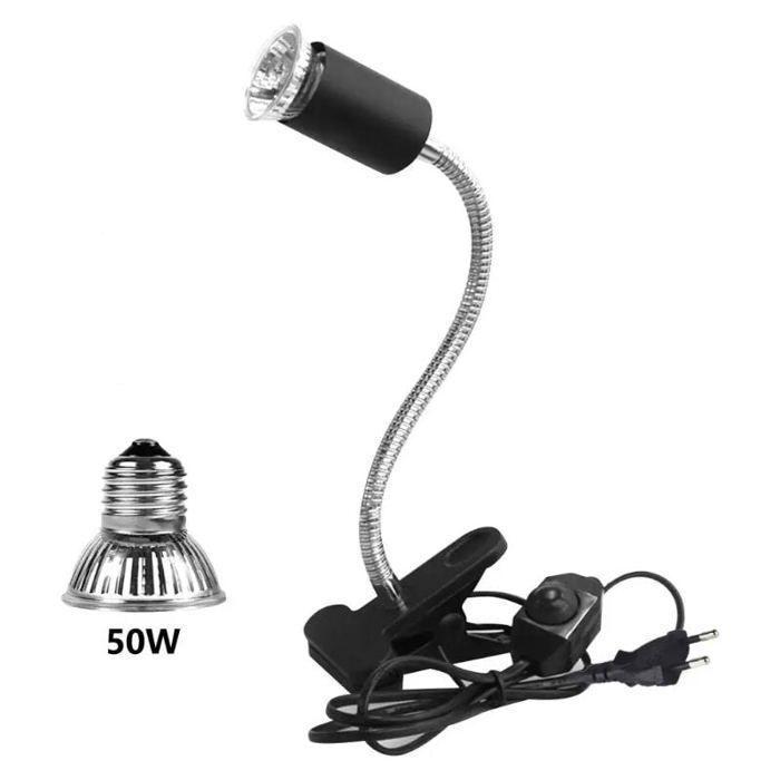 Meilleurs prix pour Ampoule UVA UVB 50W Lampe Chauffante pour Reptiles avec Base Longue et Rotation 360 VHV