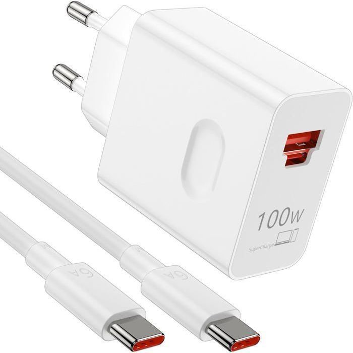 Sonero Chargeur USB, 2x 65 Watt Port USB-C, 1x 27 Watt Port USB-A, Chargeur Rapide, Alimentation USB, Chargeur De Téléphone Portable Avec Détection Automatique Du Courant De Charge, Noir