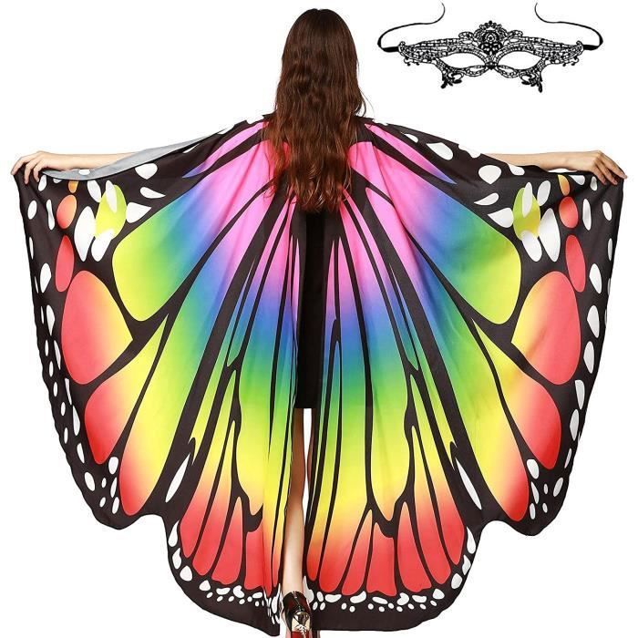 Ailes De Fée Adulte - Costume Papillon Scintillant Pour Halloween, Fête, Spectacle - Taille Unique Femme