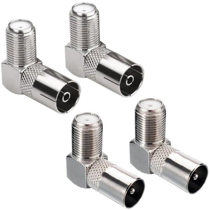 Lot De 5 Adaptateurs F Mâle Vers Antenne TV 9.5mm Femelle - Connecteurs Prise Fiche AERZETIX