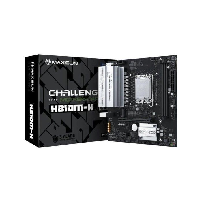 Placa Base Maxsun MS Challenger H810M K WIFI H810 LGA 1851 DDR5 Micro ATX WiFi 6 BT 5.2 PCIe 5.0 - vue 2
