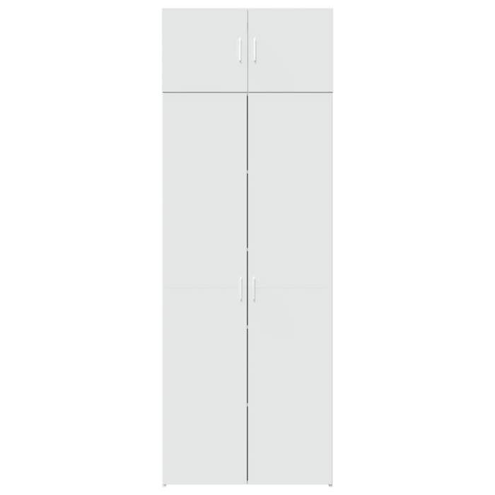 SALALIS - Armoire de rangement blanc 80x425x225 cm bois dingénierie
