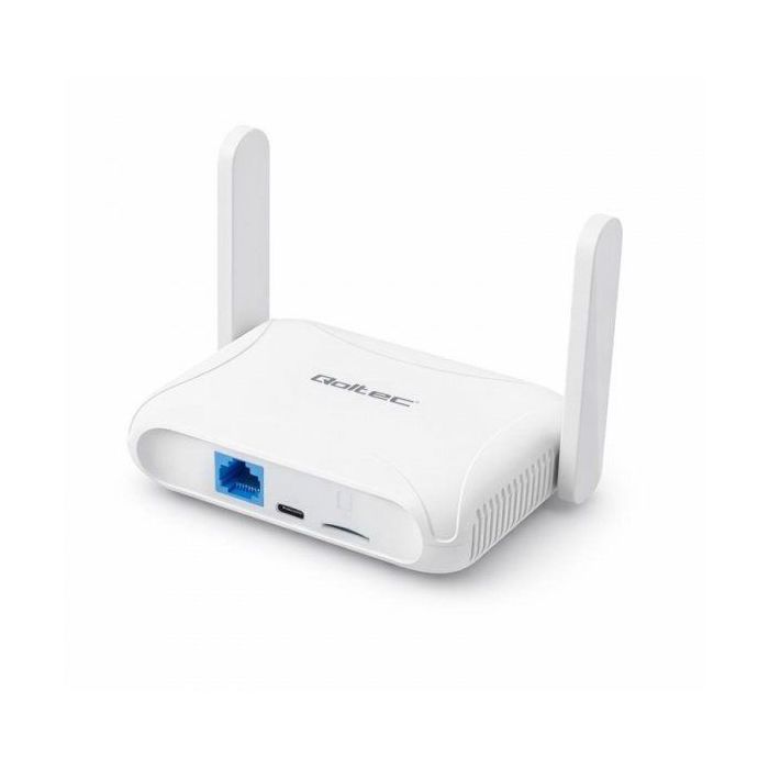 Passerelle multimedia lecteur multimedia Qoltec 56980 Home Travel 4G LTE avec WiFi 6 AX300 24 GHz