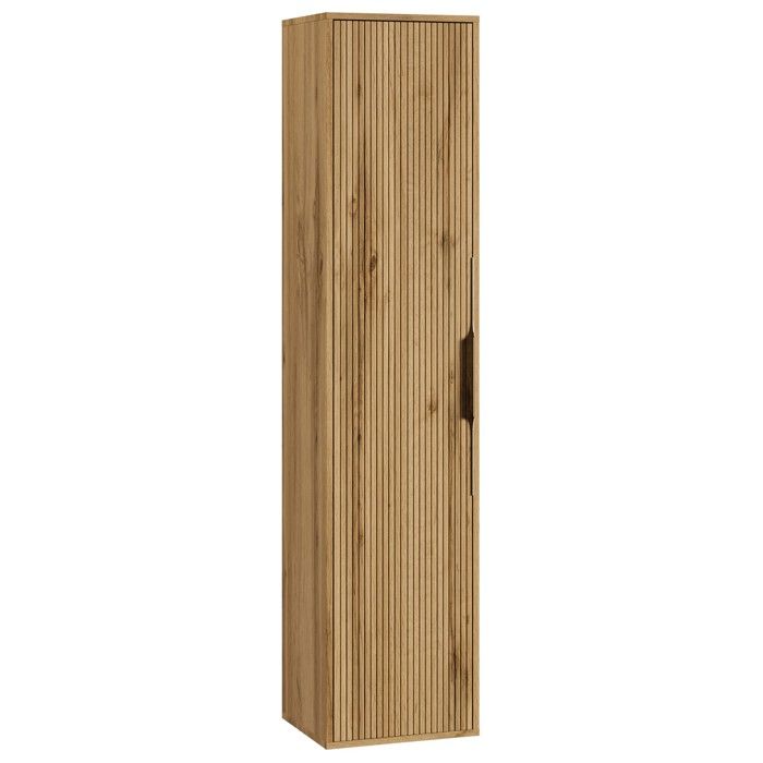 Armoire de rangement Rimini 38 x 33 x 170 cm - Chêne - Colonne suspendue 1 porte Armoire de rangement Rimini 38 x 33 x 170 cm - Chêne - Colonne suspendue 1 porte