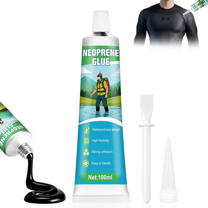 Neoprene Imperméable Séchage Rapide Réparation Invisible Noir Colle Neoprene Combinaison Imperméable 100ml