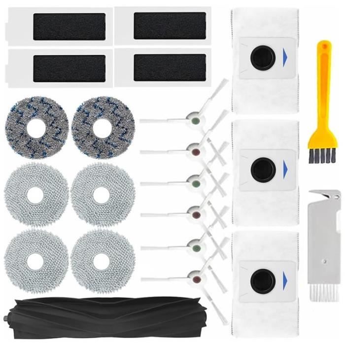 Kit 18 Accessoires De Rechange Pour Robot Aspirateur Deebot T20 Omni / T20e Omni - Sacs à Poussière, Filtres HEPA, Chiffons, Brosses | Entretien Complet