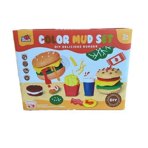 Kit Pâte à Modeler NEMMXUB 52 Pièces - Machine à Hamburgers, Glaces Et Pâtes - 12 Pots De Pâte