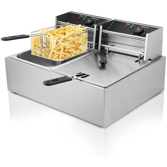 Friteuse électrique professionnelle sur pieds 2 x 10L Gastro M