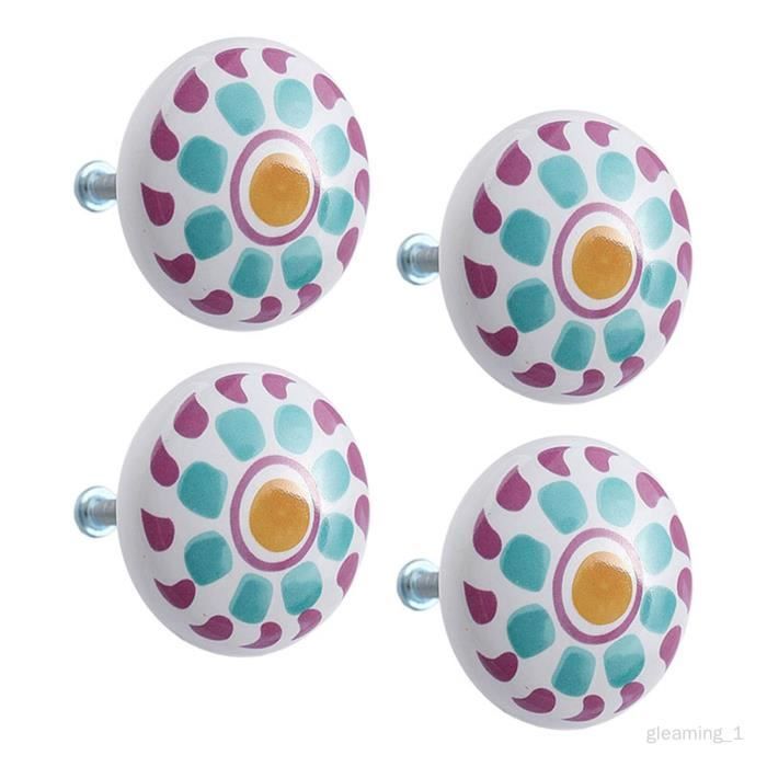 Quincaillerie Meuble,Boutons De Tiroir En Céramique Rose,41mm De