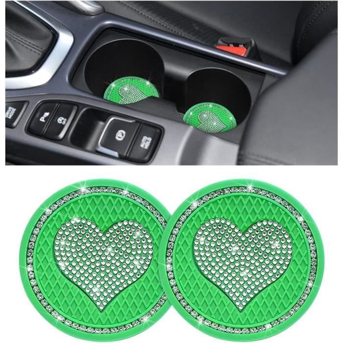 2 Dessous De Verre En Silicone Avec Logo Voiture - Antidérapants Pour Porte-Gobelets De Voiture (Modèle 3/S/X/Y 2017-2023 Et Autres)