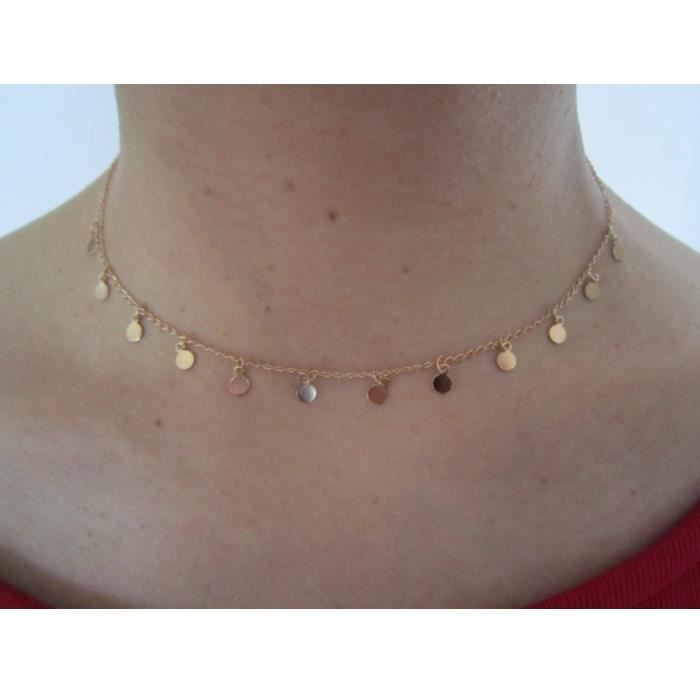 Collier Sautoir Plaqué Or 18 Carats - Maille Fantaisie, Neuf Avec Garantie