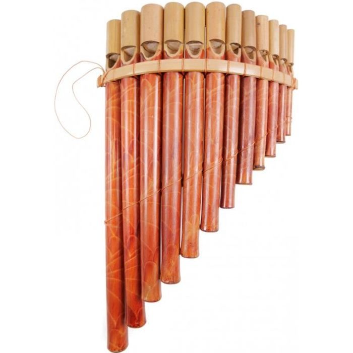 Flûte de Pan en bambou composée de 12 flûtes à bec - Instrument de musique Camel