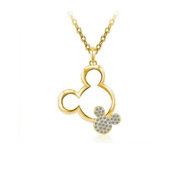 Sterling Silver Panther charme collier pendentif diamant coupe finition avec chaîne