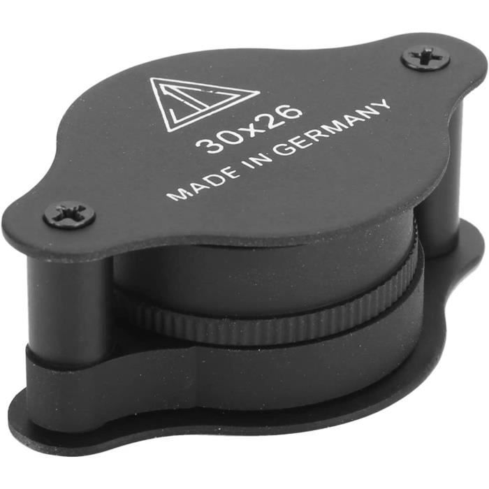 Loupe 30x Pliable Porte-clés - Lentille Verre Pour Inspection Bijoux, Timbres, Métal
