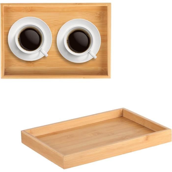 Images D'Orient Plateau à Service à Café, Thé, Espresso Rectangulaire Dans Un Design Méditerranéen Oriental En Placage De Bouleau 32x15 Cm Café Cuisine Vaiselle