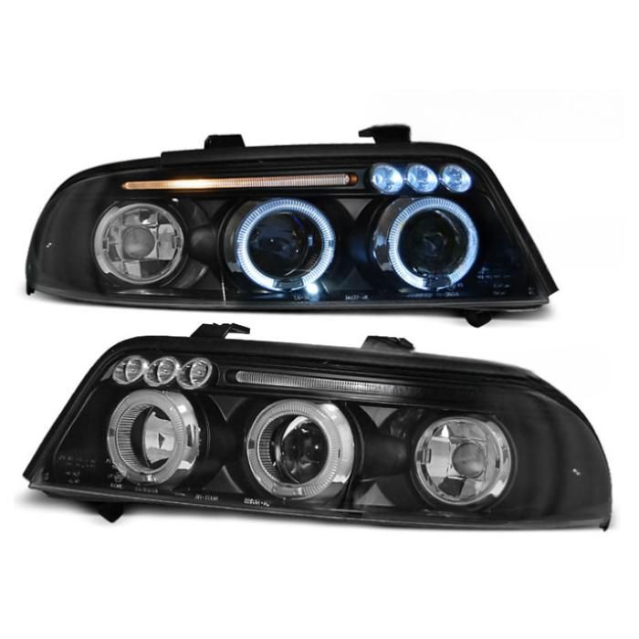 Paire de feux phares Audi A4 B5 de 1999 a 2000 angel eyes noir-27361007