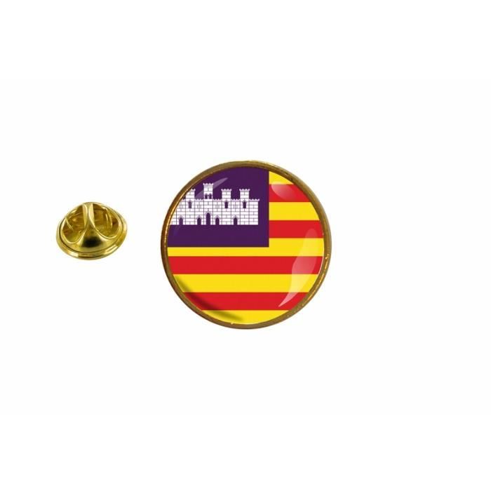 Pin's Métal Drapeau Baleares Espagne - 2,4x1,8 Cm, Attache Papillon, Sans Nickel Ni Plomb
