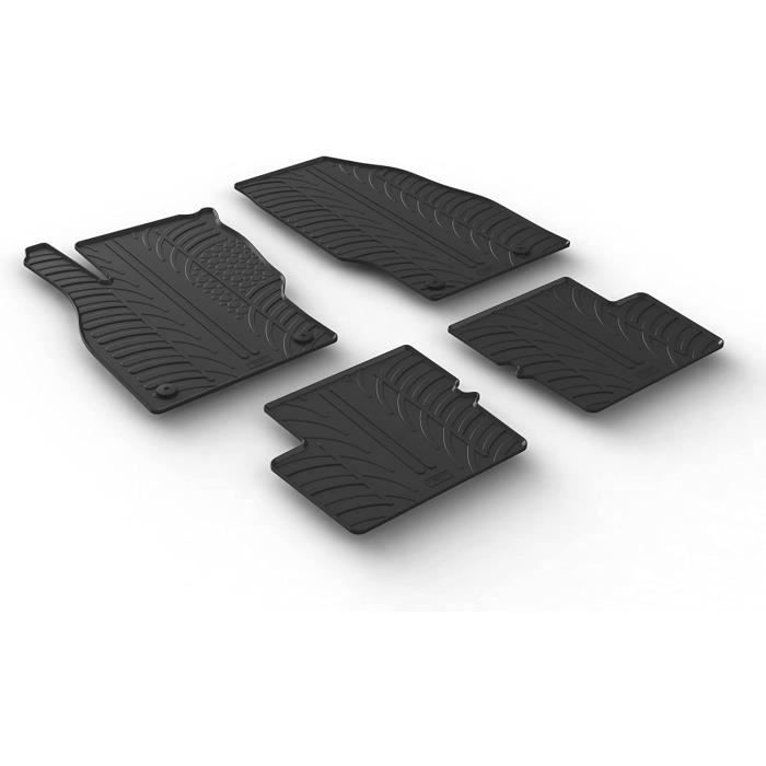 Tapis De Sol Caoutchouc Pour Opel Frontera / Citroën C3 Aircross 2024- (MHEV) - 4 Pièces - Noir - Anti-dérapant