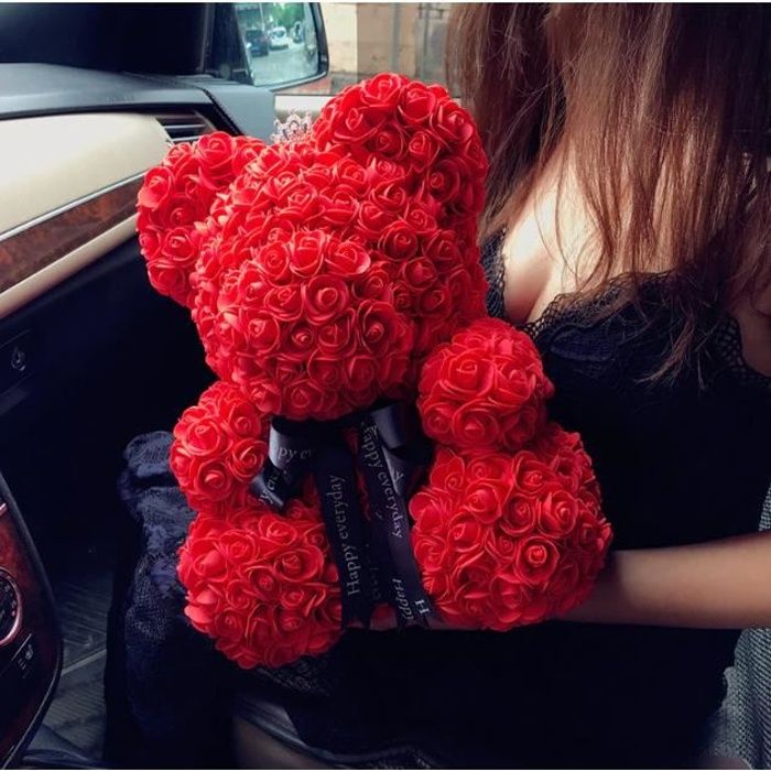Saint Valentin Romantique Cadeau Boite Pe Rose Ours Artificiel