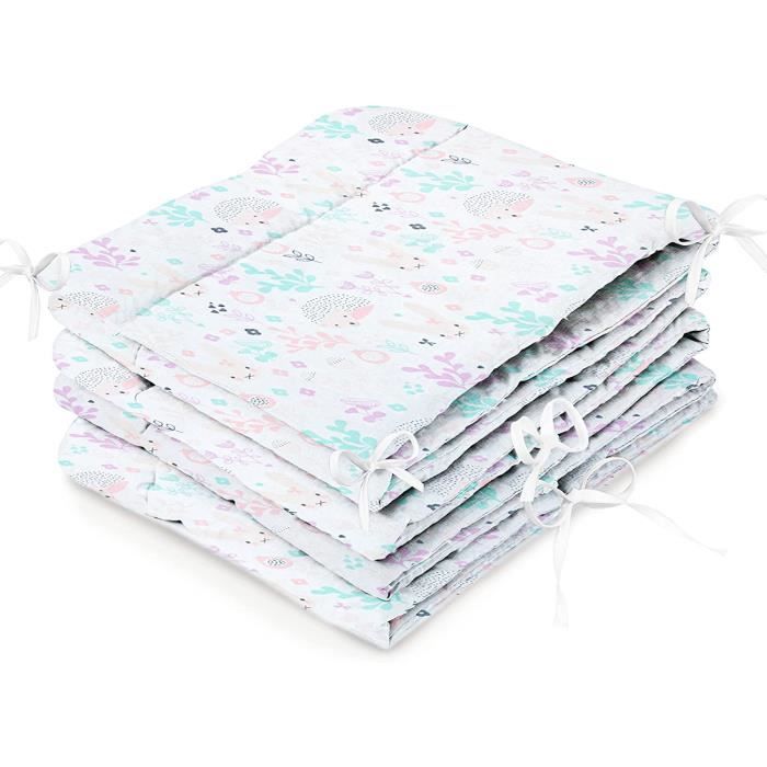 Amilian Tour de lit pour bébé Accessoire pour parc Renard rouge 360 cm Tour de lit Doux Protection des bords 