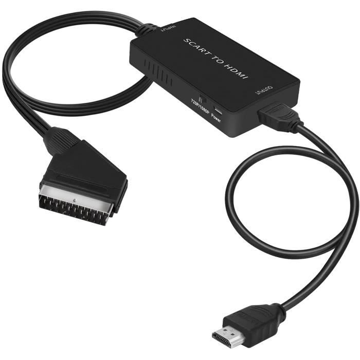Convertisseur Péritel Vers HDMI Adaptateur SCART Vers HDMI 1080P HD