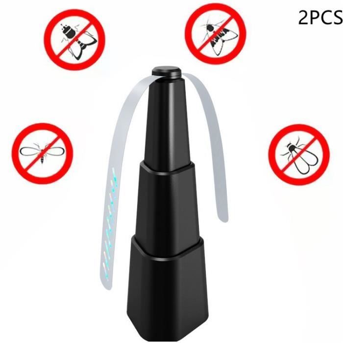 Ventilateur Anti Mouches Répulsif - 2PCS - Noir - Intérieur & Extérieur