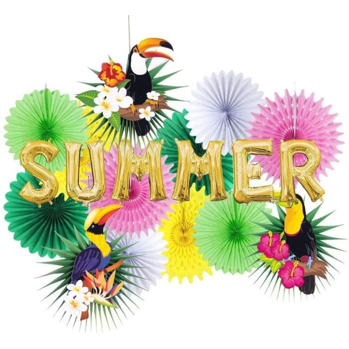 Deco Summer Party Ballon Kit Rosace Papier Toucan Deco Summer Party Ballon Kit Rosace Papier Toucan