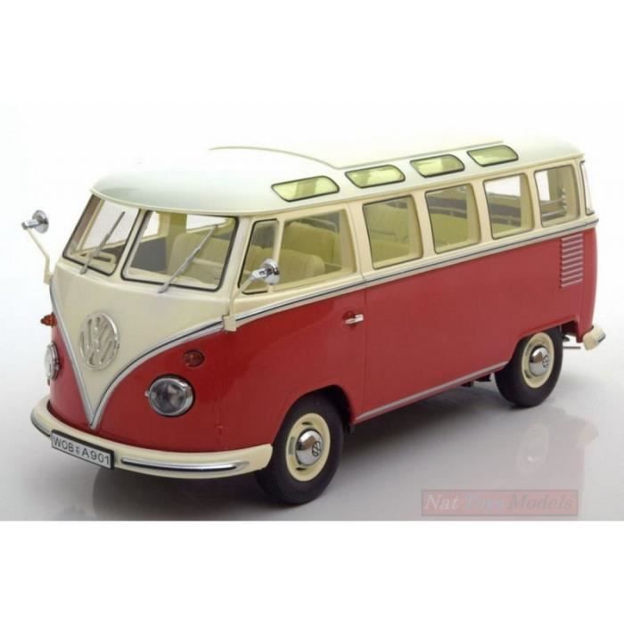 Kk Scale Kkdc180151 Vw T1 Samba Bus 1959 Red Creme 1 18 Maquette