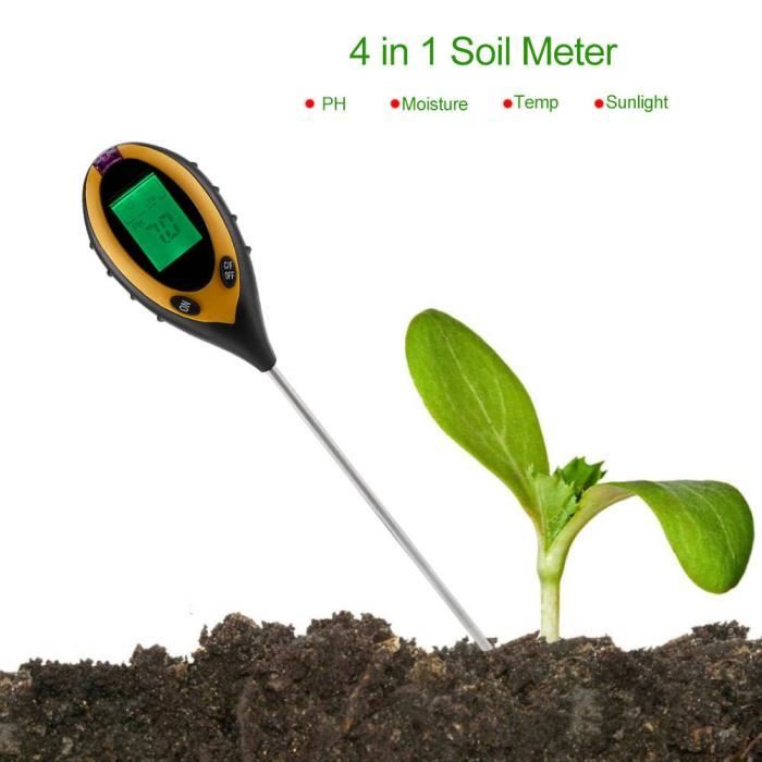 Sonew mètre de testeur de pH de lumière du soleil de température d'humidité 4 dans 1 sol de jardin de mètre d'appareil de