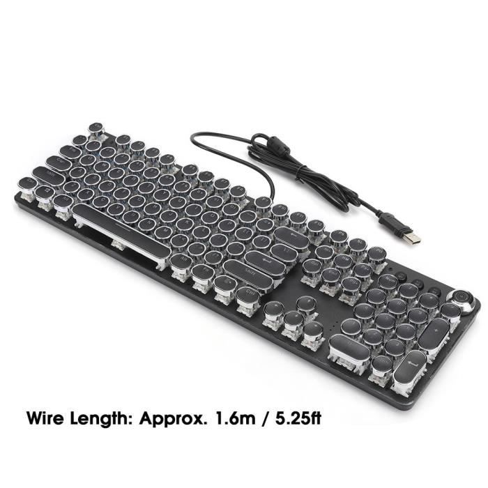 Clavier Mécanique Gaming Rétro-Éclairage RGB Multicolore Clavier de Jeu
