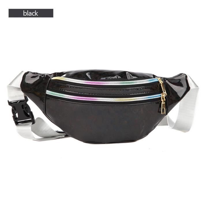 Sac Banane Unisexe Effet Holographique - Imperméable, Multi-poches, Sangle Réglable 80-116cm
