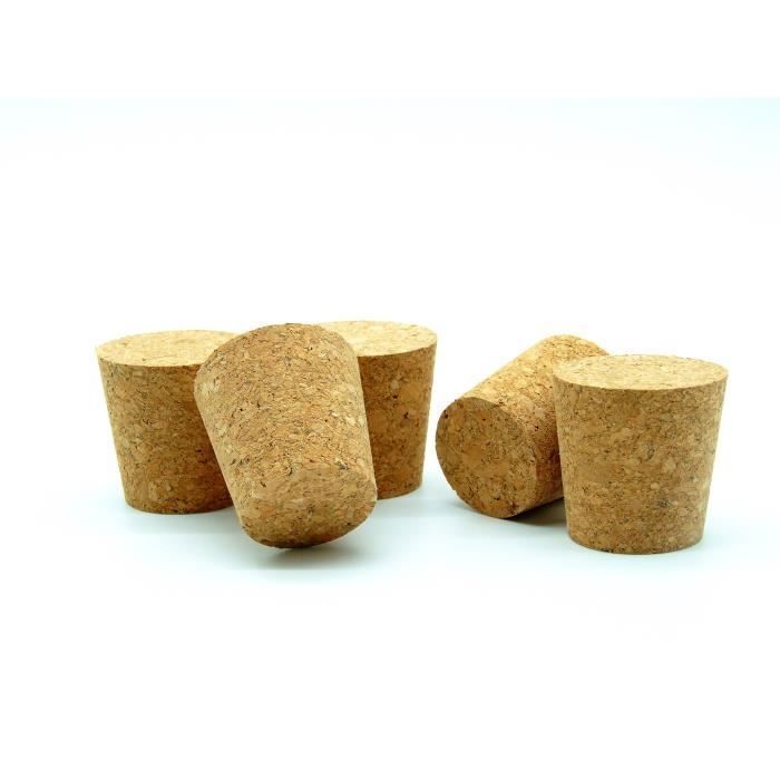 Bouchon Liège Avec Barboteur - Pour Dame-Jeanne, Bonbonne | Diamètre 46/36mm, Trou 8-9mm | Kit Fermentation