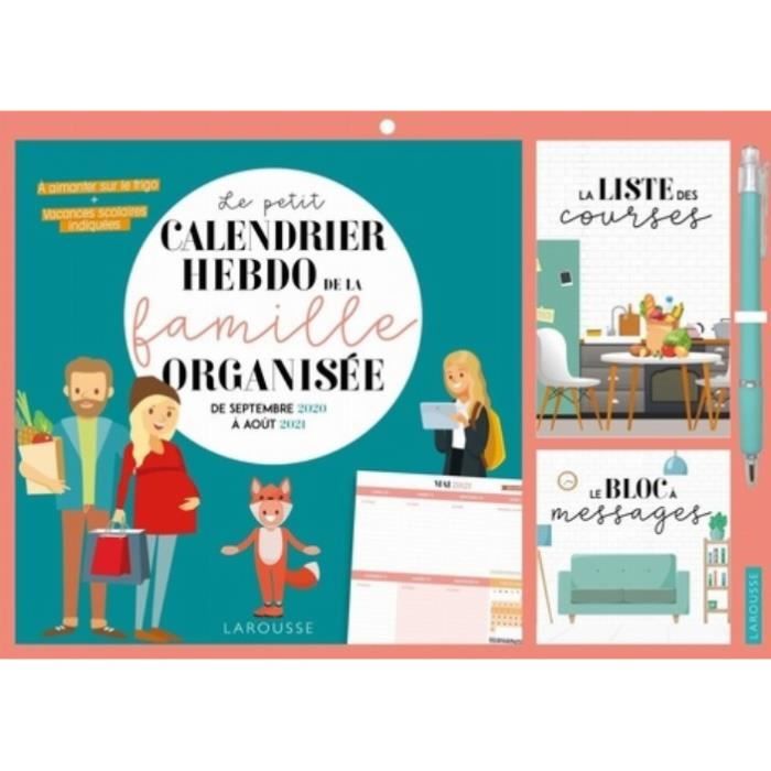 Le Petit Calendrier Hebdo De La Famille Organisee Edition 2020 2021 Achat Vente Livre Parution Pas Cher Cdiscount