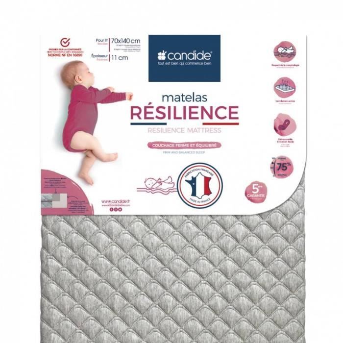 Matelas Bebe Ergonomique Resilience 70x140cm Candide Cdiscount Maison