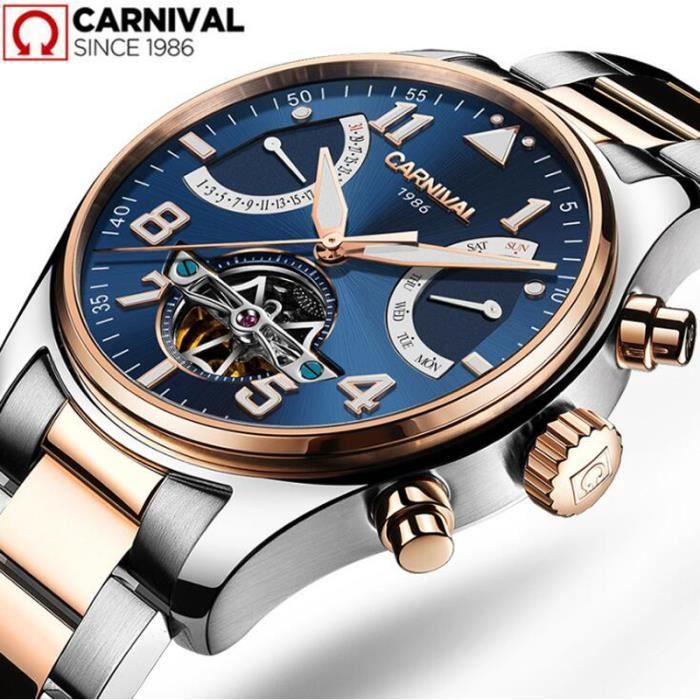 Carnaval Montre Homme Marque De Luxe Montres bracelet homme mode