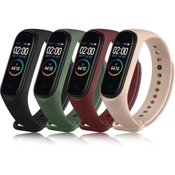 Pulsera Silicona Deportiva Pulseras Silicona Vancle Para Xiaomi Mi Band 4/3 - Pack 3 Colores Repuesto Correa Silicona